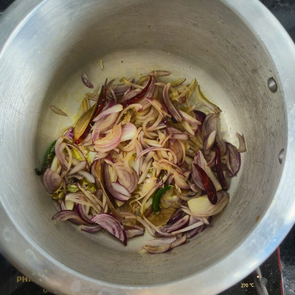 Frying onions